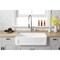 Gourmetier Solid Surface Stone Apron Front Farmhouse Sgl Bowl Kitchen Sink, White GKFA361810SQ - alternate 3